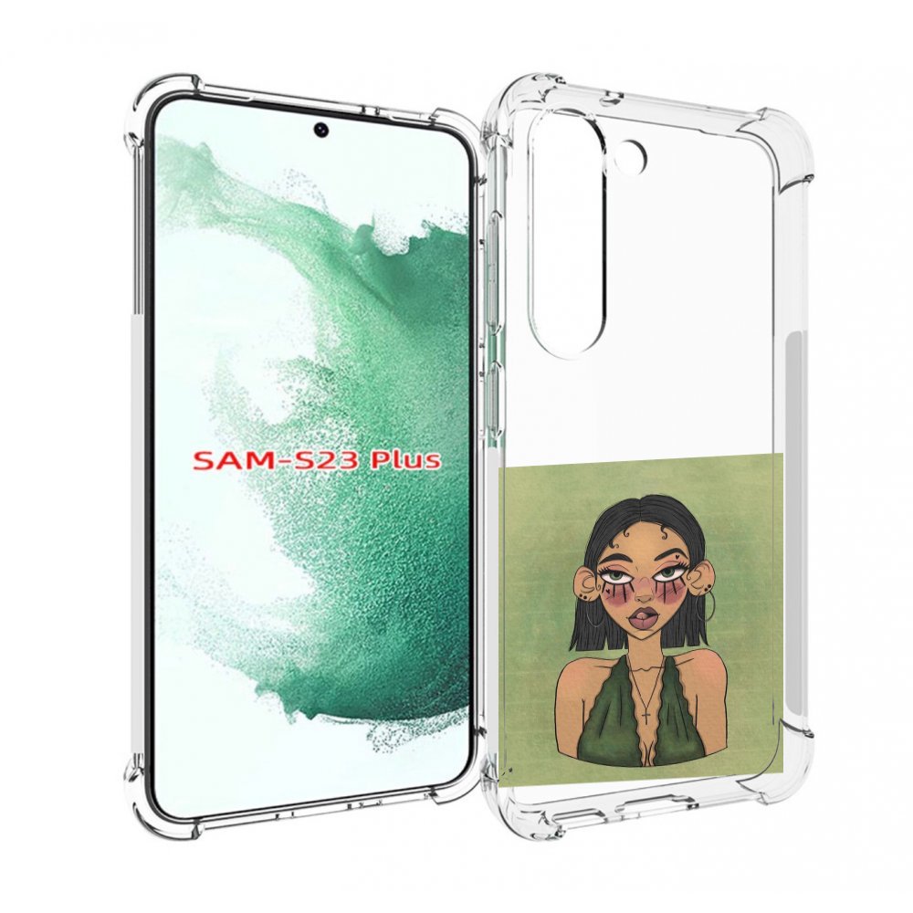 

Чехол MyPads девушка-с-каре-и-тату для Samsung Galaxy S23 Plus +, Прозрачный, Tocco