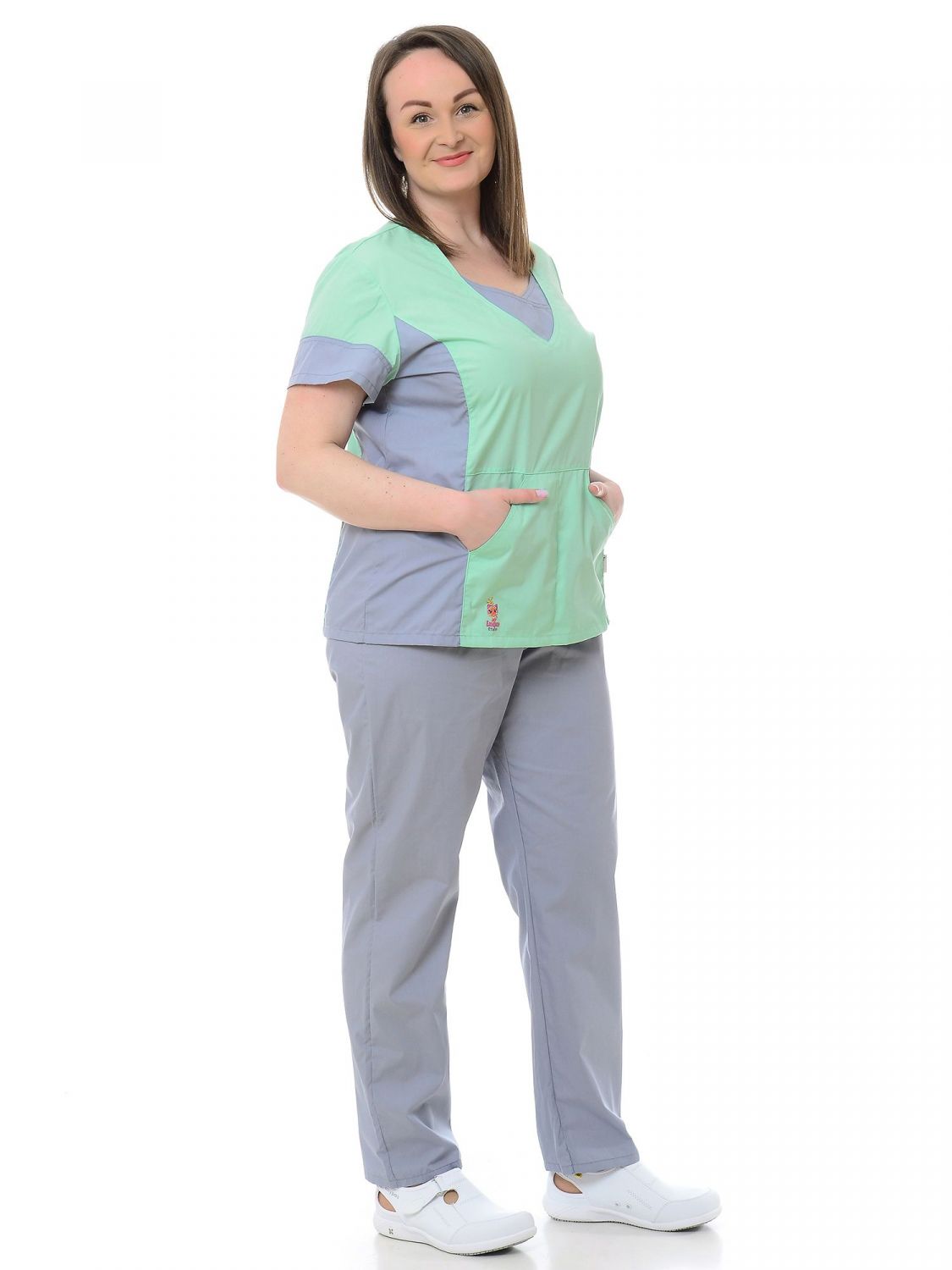 фото Костюм медицинский женский medicalwear киса 124 зелёный 54 ru