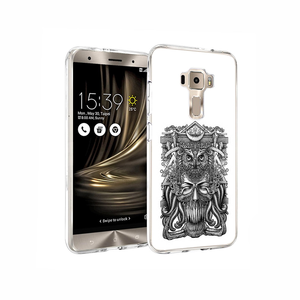 Чехол MyPads Tocco для Asus ZenFone 3 зубастая сова