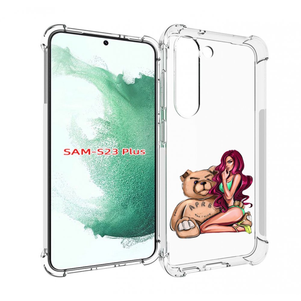 

Чехол MyPads девушка-с-большим-плюшевым-мишкой для Samsung Galaxy S23 Plus +, Прозрачный, Tocco