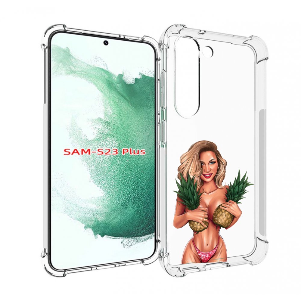 

Чехол MyPads девушка-с-ананасами женский для Samsung Galaxy S23 Plus +, Прозрачный, Tocco