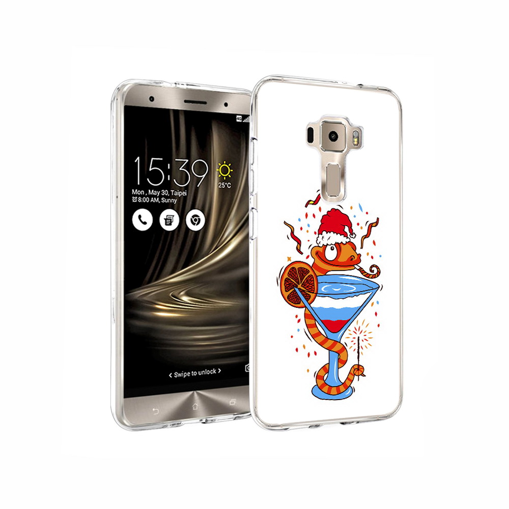 

Чехол MyPads Tocco для Asus ZenFone 3 змейка, Прозрачный, Tocco