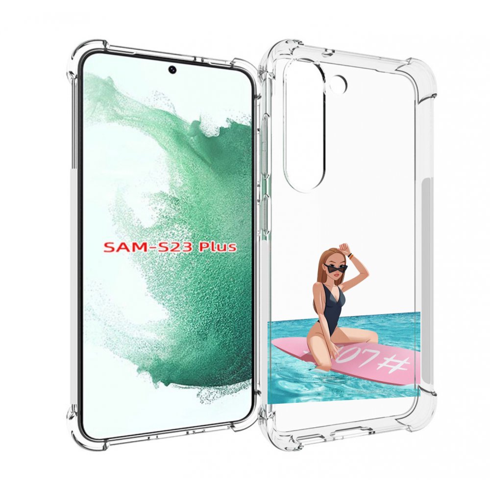 

Чехол MyPads девушка-на-серфе женский для Samsung Galaxy S23 Plus +, Прозрачный, Tocco
