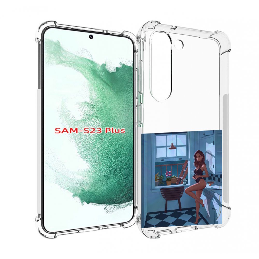 

Чехол MyPads девушка-на-кухне для Samsung Galaxy S23 Plus +, Прозрачный, Tocco
