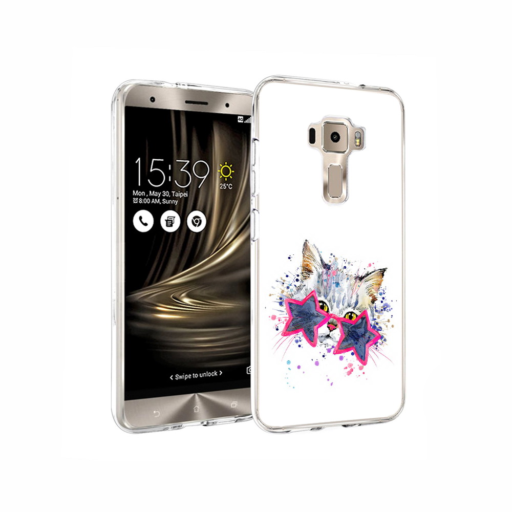 

Чехол MyPads Tocco для Asus ZenFone 3 звездные очки, Прозрачный, Tocco