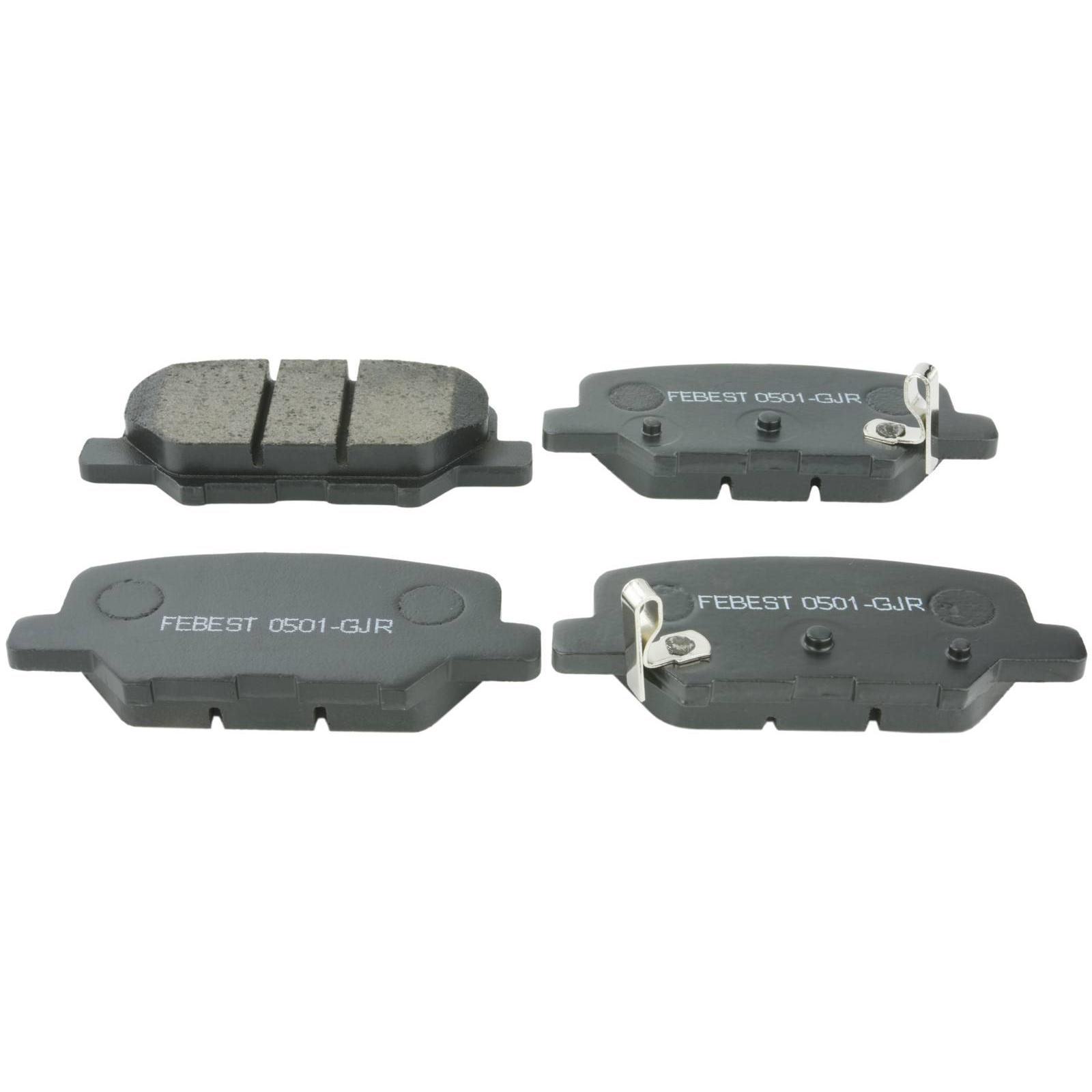 

Колодки тормозные задние MITSUBISHI, PEUGEOT, MAZDA, CITROEN 0501-GJR FEBEST