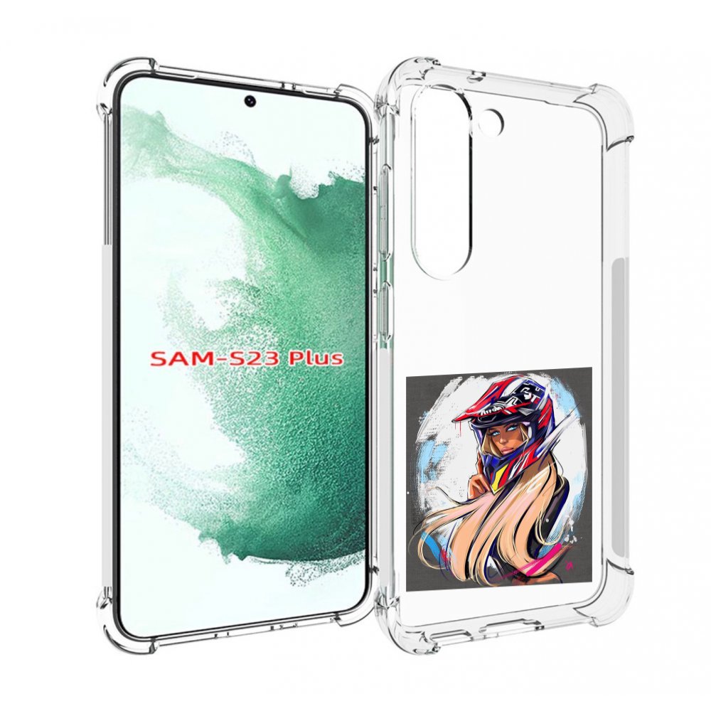 

Чехол MyPads девушка-в-шлеме для Samsung Galaxy S23 Plus +, Прозрачный, Tocco