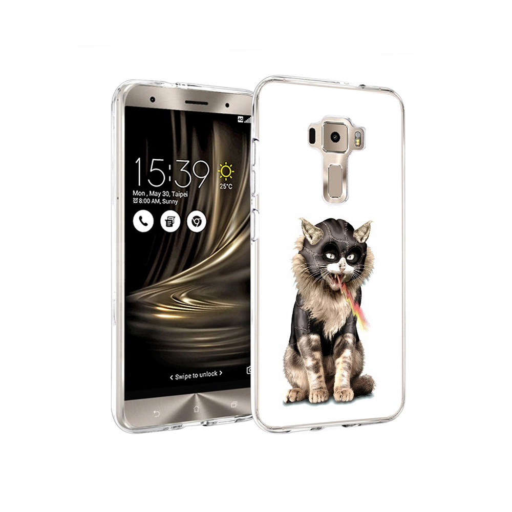

Чехол MyPads Tocco для Asus ZenFone 3 дьяволский кот, Прозрачный, Tocco