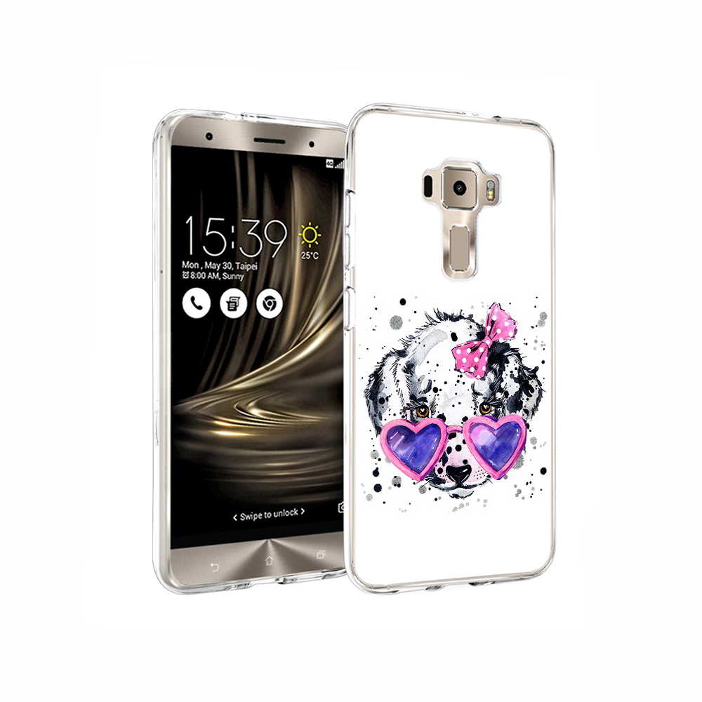 

Чехол MyPads Tocco для Asus ZenFone 3 долматинец в очках, Прозрачный, Tocco