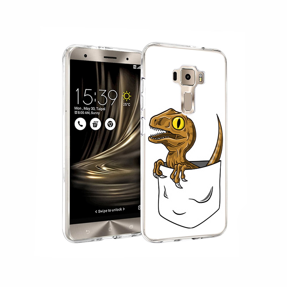 

Чехол MyPads Tocco для Asus ZenFone 3 динозавр в кармане, Прозрачный, Tocco