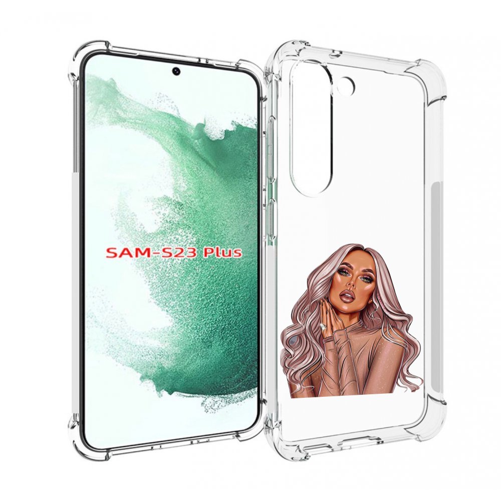

Чехол MyPads девушка-в-коричневых-оттенках для Samsung Galaxy S23 Plus +, Прозрачный, Tocco