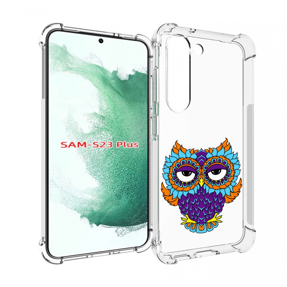 Чехол MyPads Цветная сова для Samsung Galaxy S23 Plus +