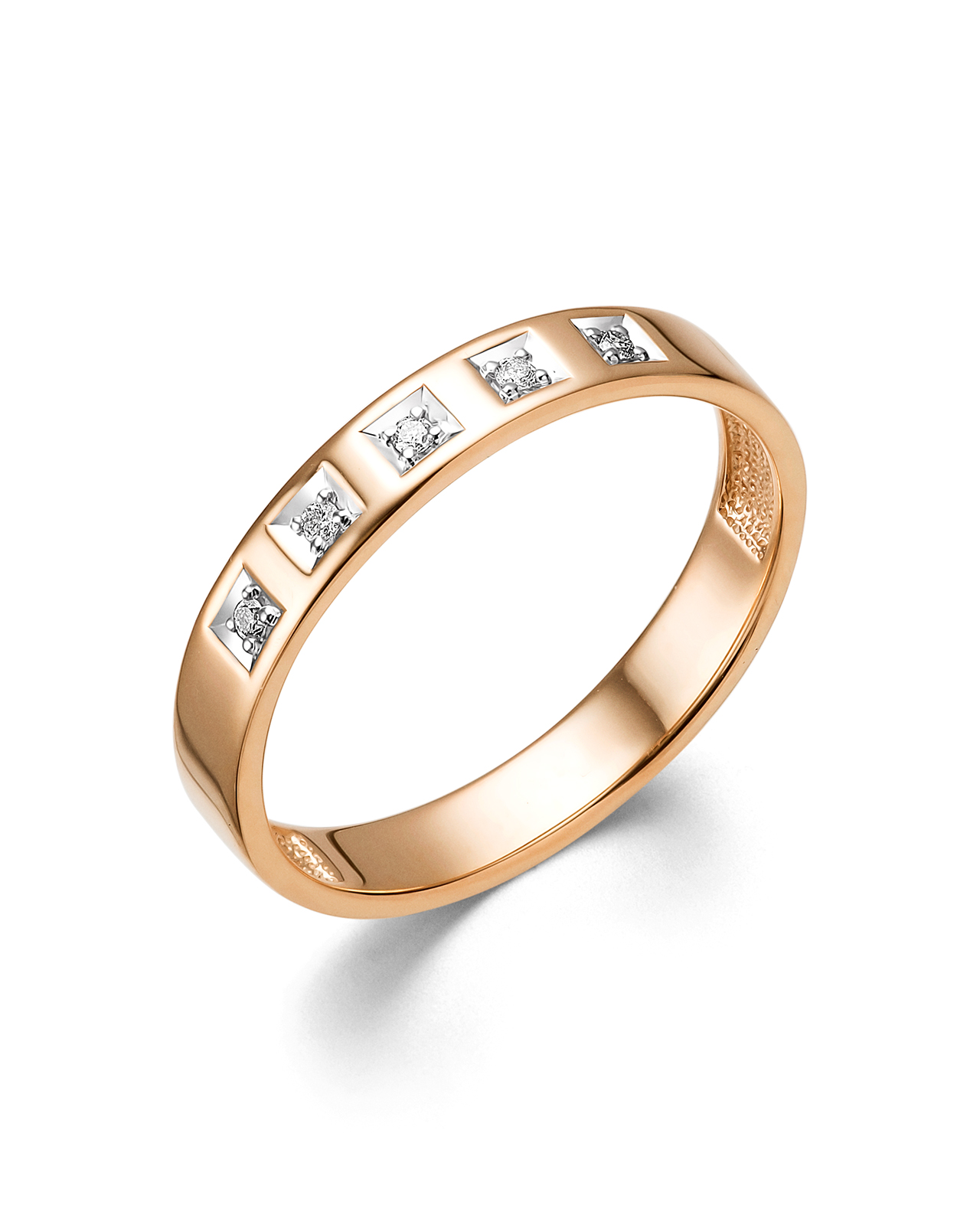 Кольцо обручальное из золота р.17 Dewi 6010013, бриллиант