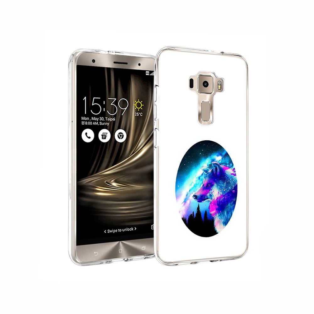 

Чехол MyPads Tocco для Asus ZenFone 3 голубой волк, Прозрачный, Tocco
