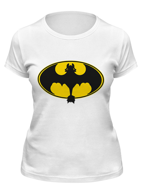 

Футболка женская Printio Night fury x batman белая 2XL, Белый, Night fury x batman