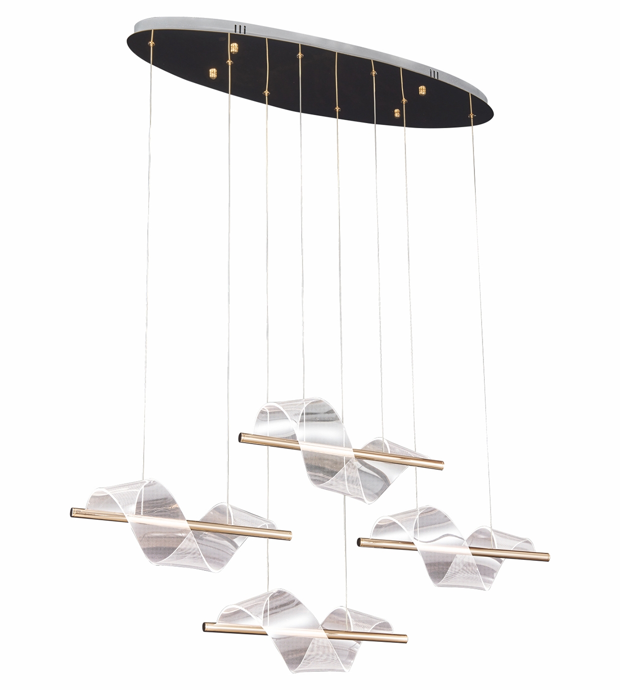 

Подвесная люстра KINK Light Илина 08042-4АS,33, Золото, LED 56