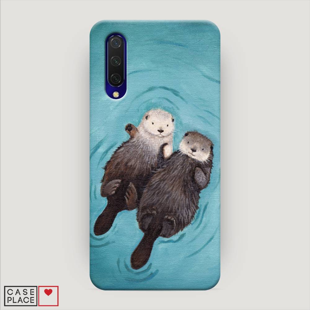 

Пластиковый чехол "Парочка бобров" на Xiaomi Mi CC9, 36120-7