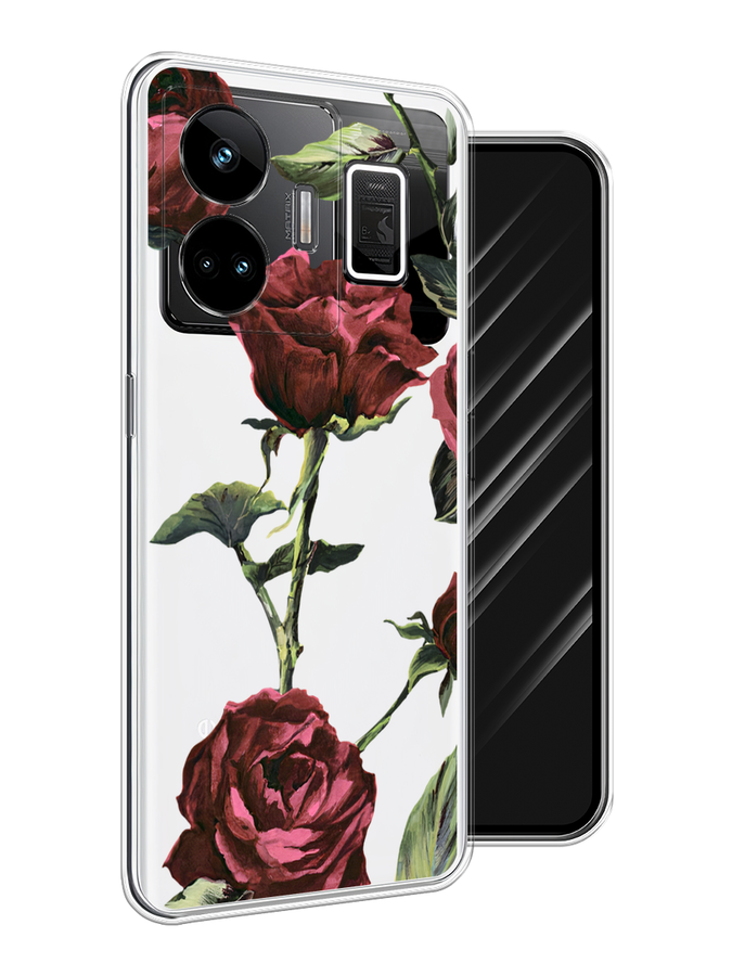 

Чехол Awog на Realme GT Neo 5 5G/GT 3 "Бордовые розы фон", Бордовый, 2513650-1