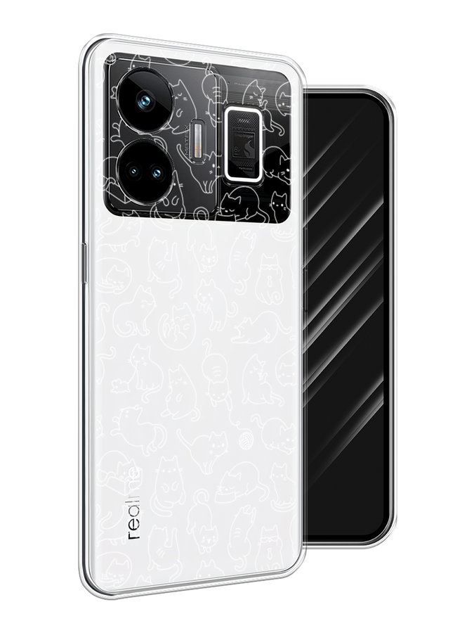 

Чехол Awog на Realme GT Neo 5 5G/GT 3 "Шкодливые котики", Прозрачный;бежевый, 2513650-1
