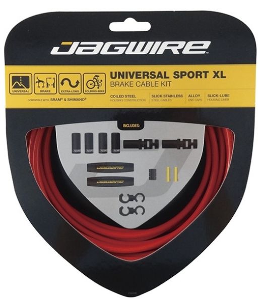 Jagwire тросы с оболочками для тормозов длинные комплект Universal Sport Brake xl, красный