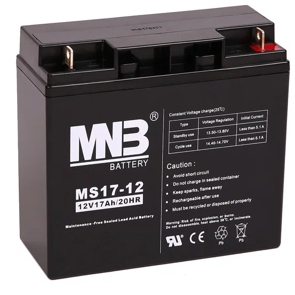 Аккумулятор для ИБП MNB BATTERY MS17-12 17 А/ч 12 В