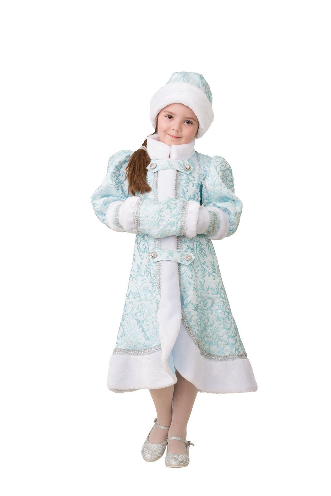 Карнавальный костюм JEANEES 918, белый, 128 карнавальный костюм snowmen снегурочка цв голубой белый р 152