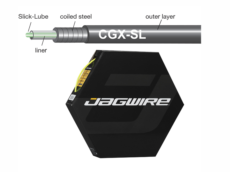 фото Jagwire троса рубашка 5мм cgx со смазкой 30 м зелёная