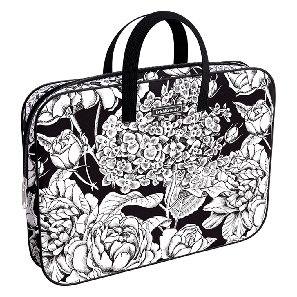 

Папка текстильная на молнии ErichKrause Flower Sketch 60461 с ручками, A4+, Разноцветный