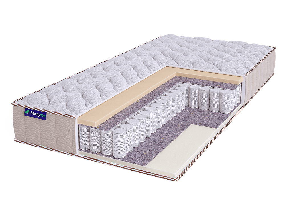 

Матрас Beautyson Roll Spring Soft EcoLatex 2 S600 Lux 90х195, Бежевый;белый;серый;серебристый, Roll Spring Soft EcoLatex 2 S600 Lux