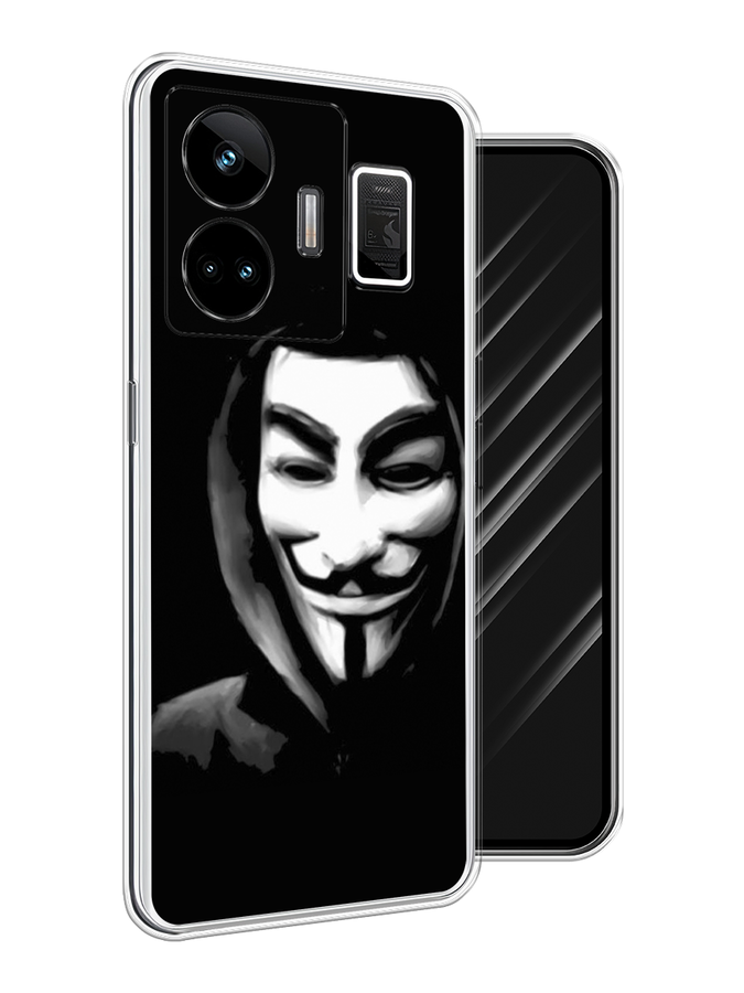 

Чехол Awog на Realme GT Neo 5 5G/GT 3 "Анонимус", Черный;серый;белый, 2513650-1