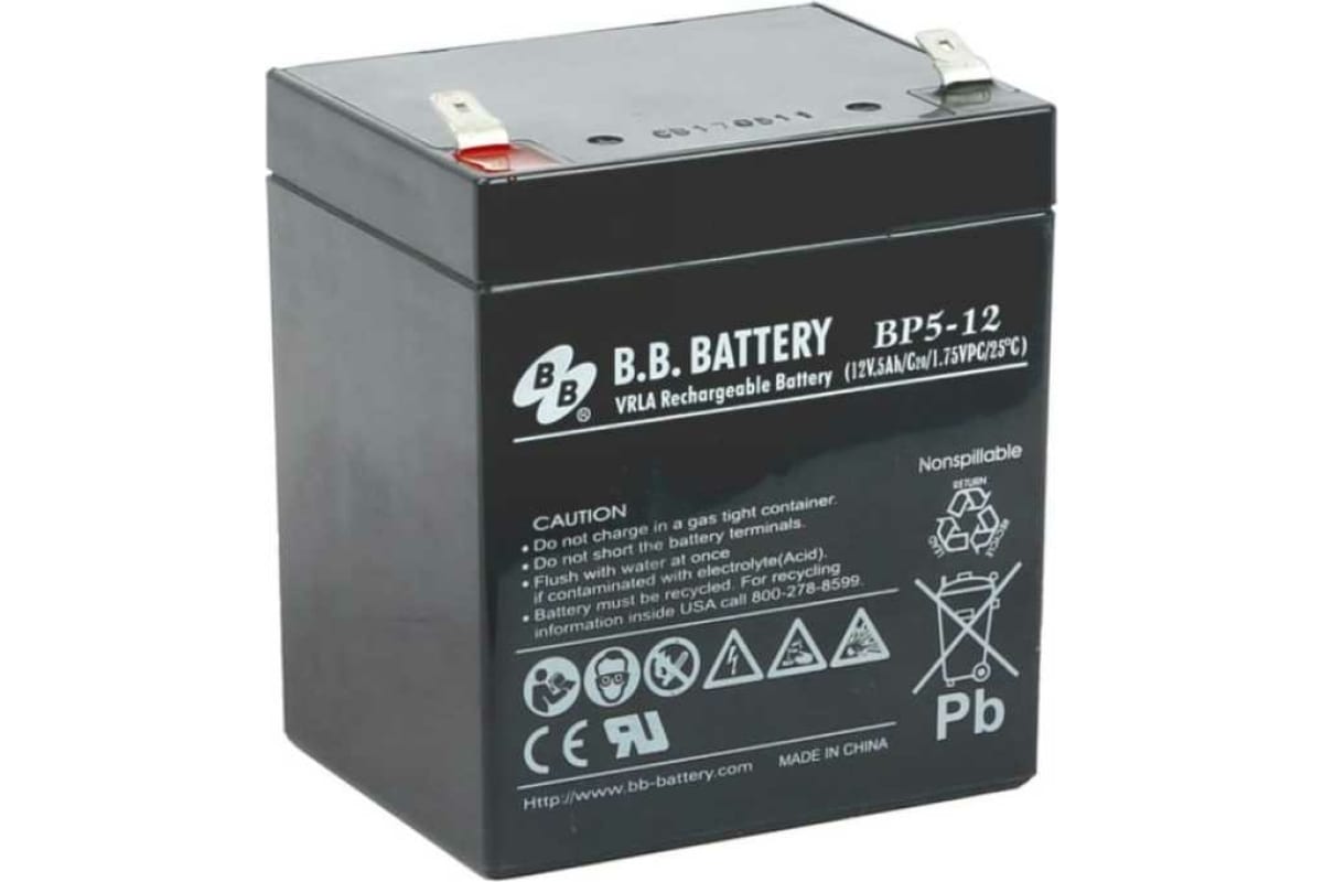 Аккумулятор для ИБП B.B.Battery BP 5-12 5 А/ч 12 В (BP 5-12)