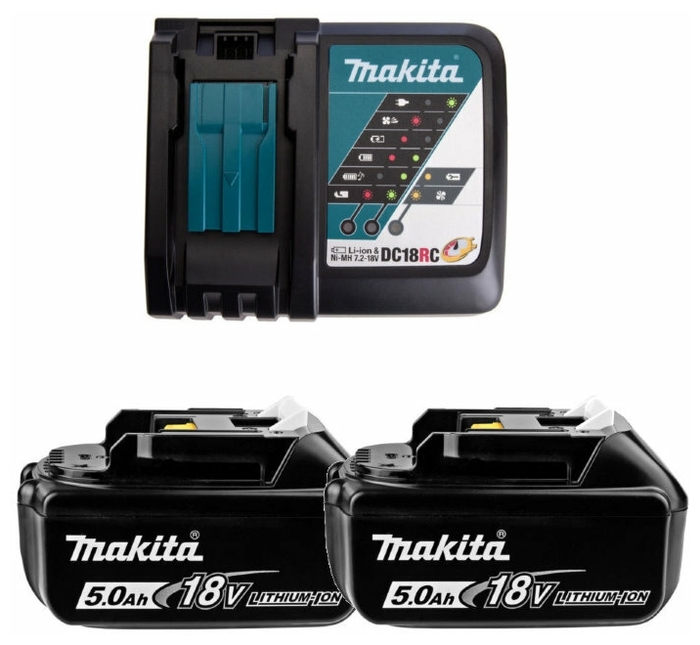 

Аккумулятор с зарядным устройством Makita BL1850B + DC18RC 191L74-5 (18В/5 Ah + 7.2-14.4В)