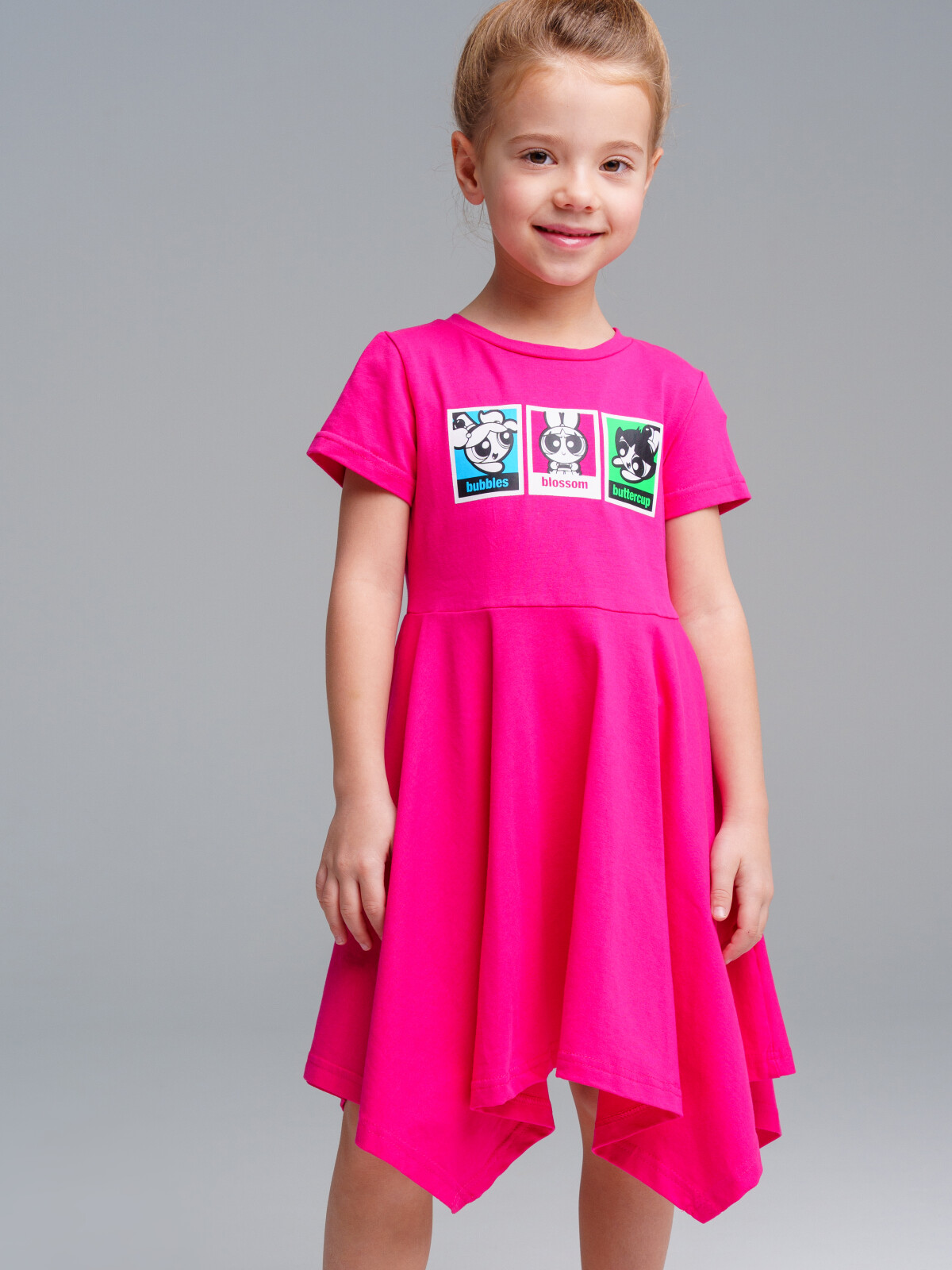Платье детское PlayToday 12442015, малиновый, 110 платье детское cherubino 6w102 cb малиновый 68