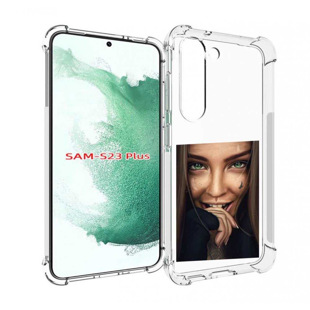 

Чехол MyPads девушка улыбается женский для Samsung Galaxy S23 Plus +, Прозрачный, Tocco