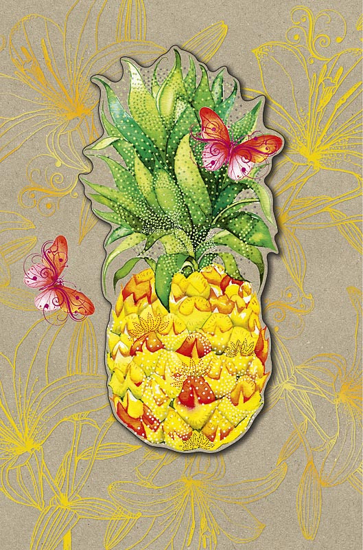 фото Открытка арт и дизайн ананасы