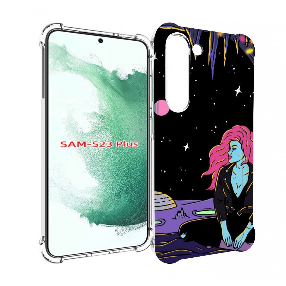 

Чехол MyPads девушка с красными волосами в космосе женский для Samsung Galaxy S23 Plus +, Прозрачный, Tocco
