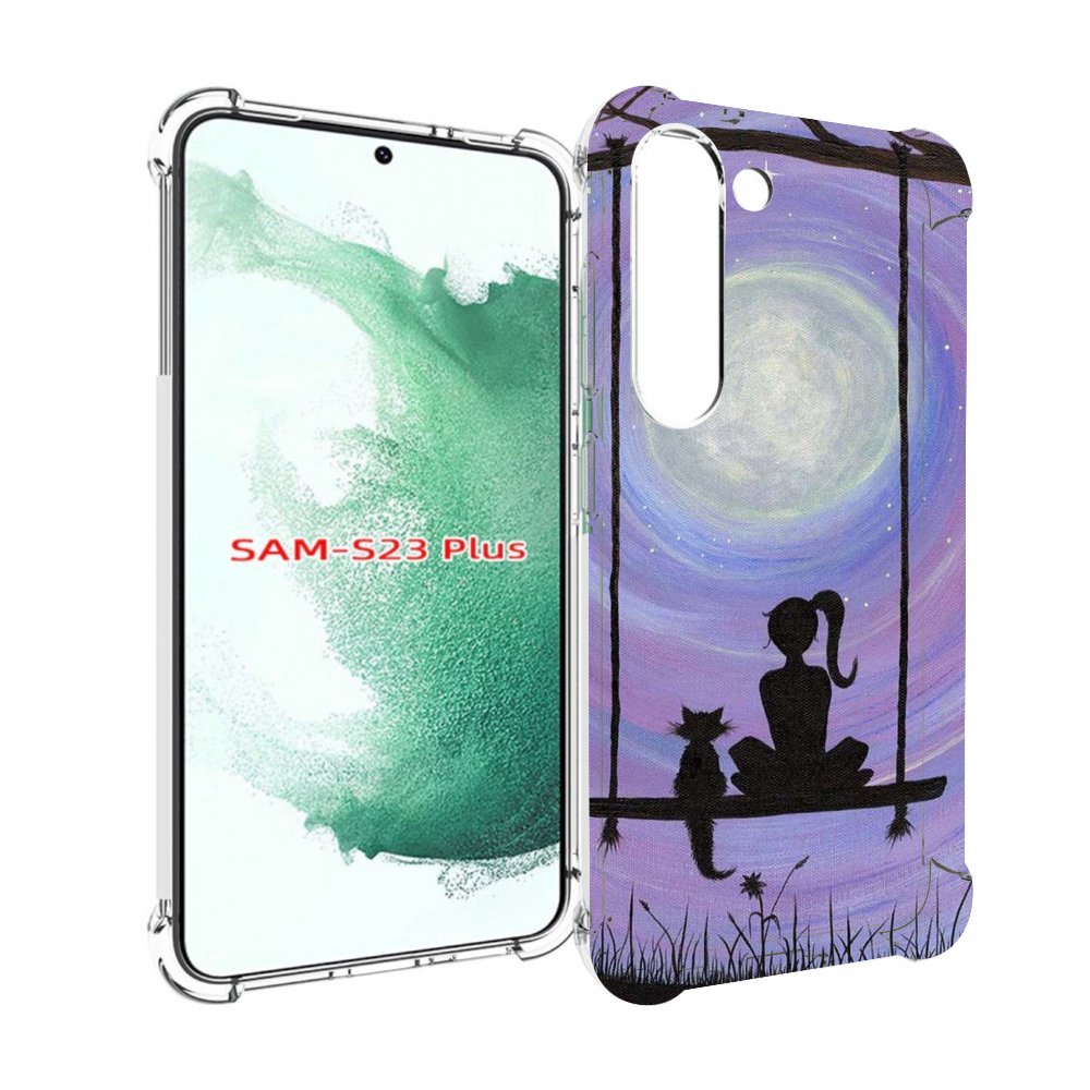 

Чехол MyPads девушка с котом на качеле женский для Samsung Galaxy S23 Plus +, Прозрачный, Tocco