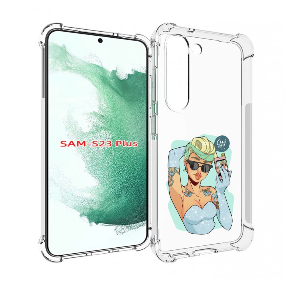 

Чехол MyPads девушка с короткой стрижкой женский для Samsung Galaxy S23 Plus +, Прозрачный, Tocco