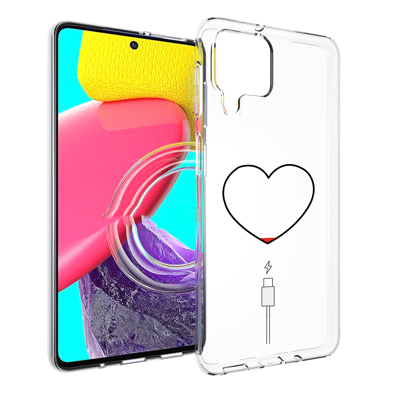 

Чехол Mypads Зарядка-Сердца Для Samsung Galaxy M53 (Sm-M536), Прозрачный, Tocco
