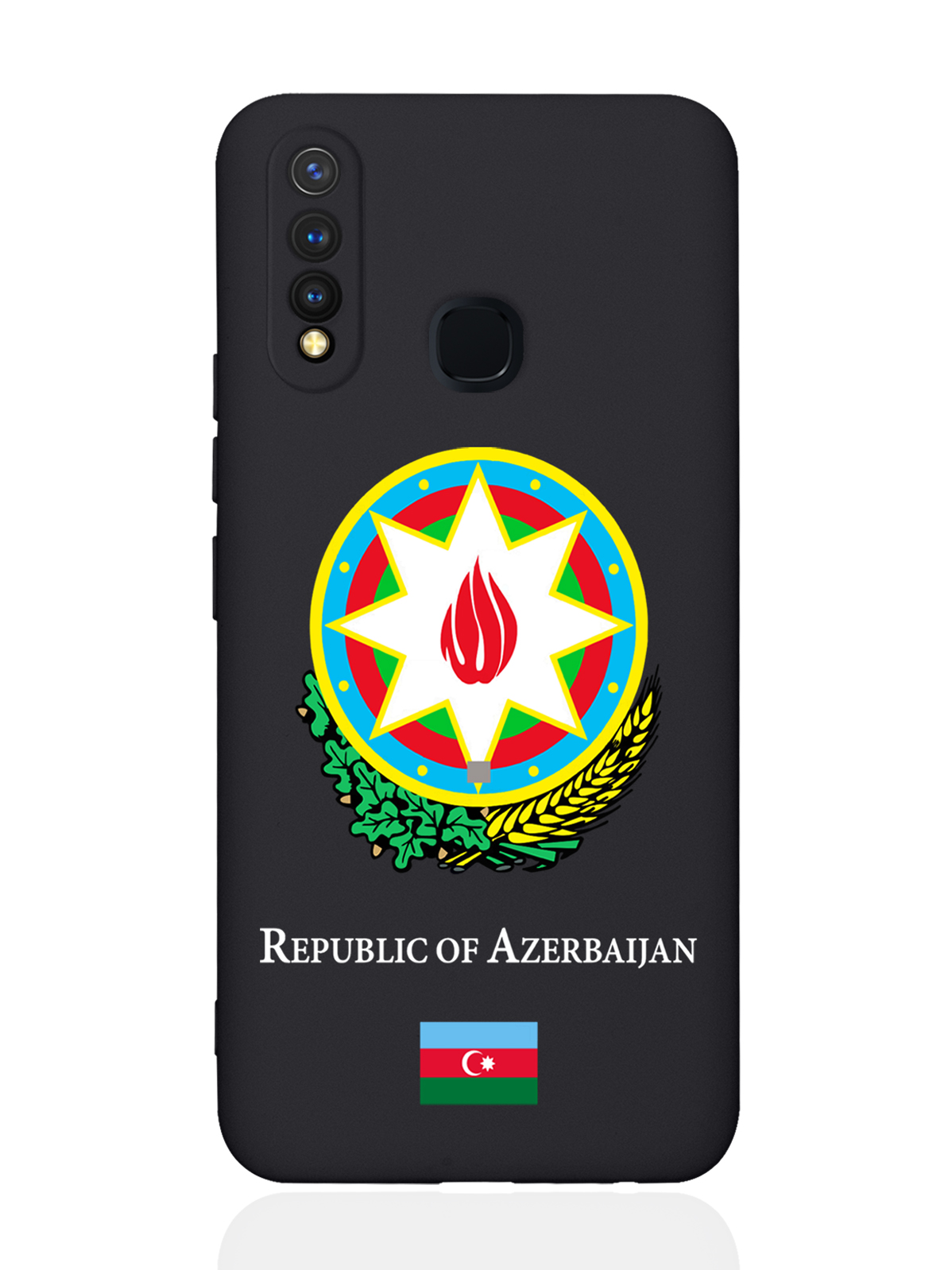 

Чехол SignumCase для Vivo Y19/U3 Герб Азербайджана черный, Разноцветный