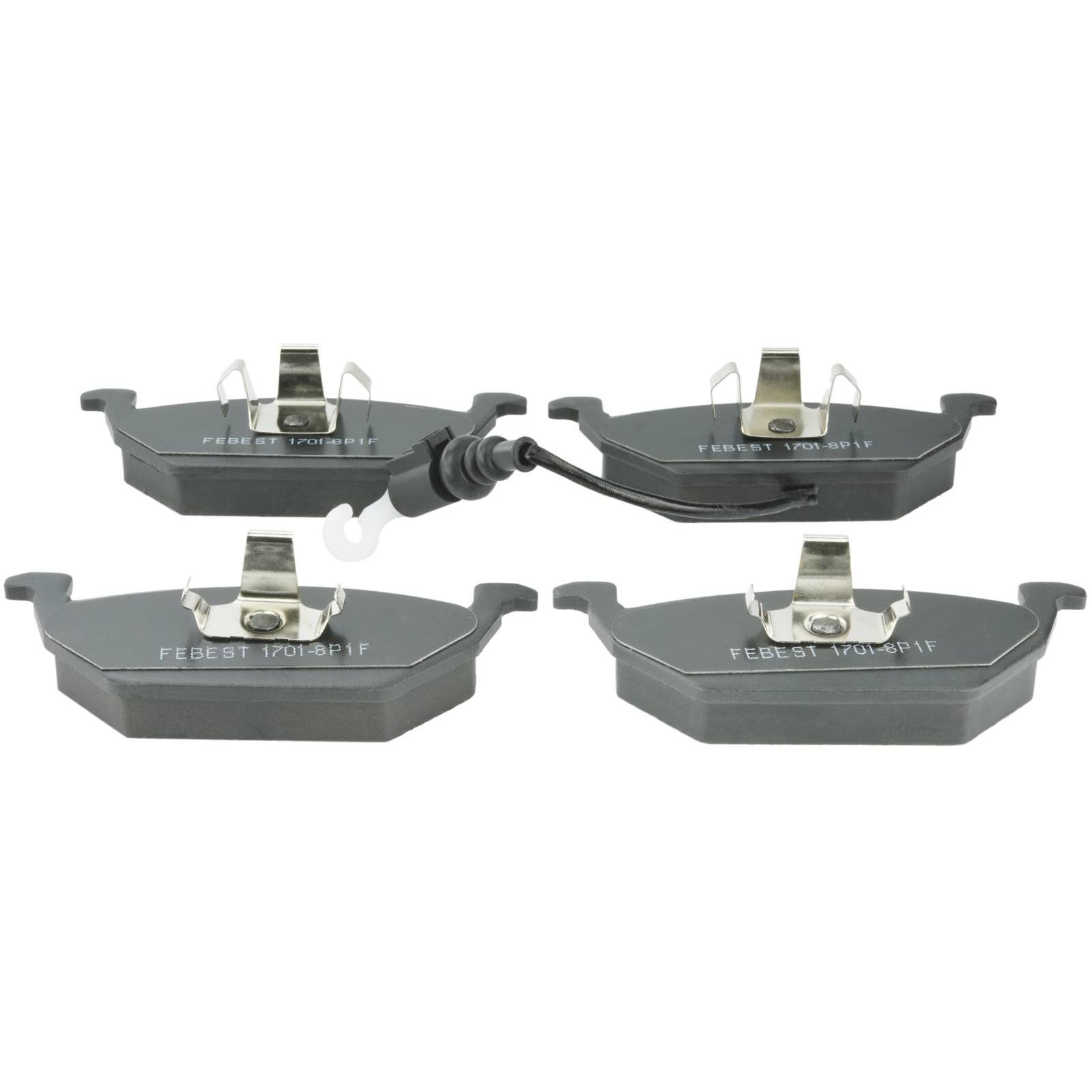 

Колодки тормозные передние (с датчиком износа) для автомобилей AUDI 1701-8P1F FEBEST