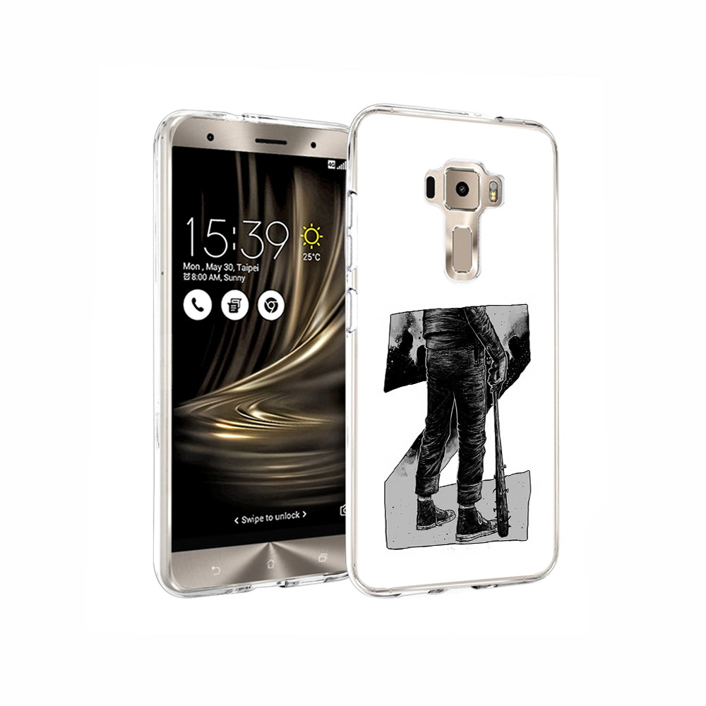 

Чехол MyPads Tocco для Asus ZenFone 3 воин черно белый, Tocco