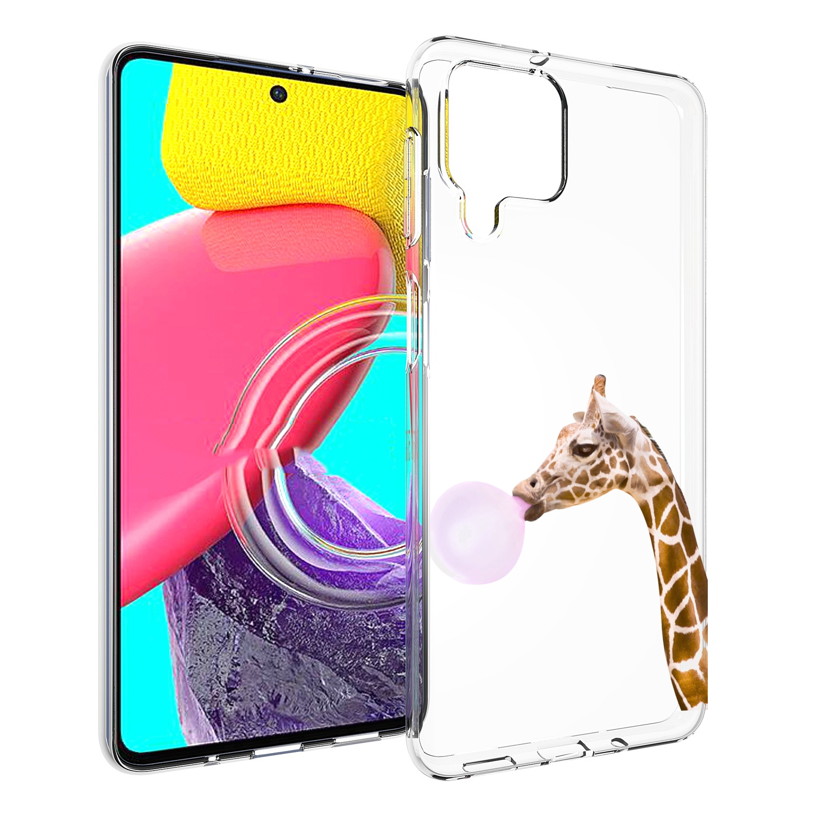 

Чехол Mypads Жираф-С-Жвачкой Для Samsung Galaxy M53 (Sm-M536), Прозрачный, Tocco