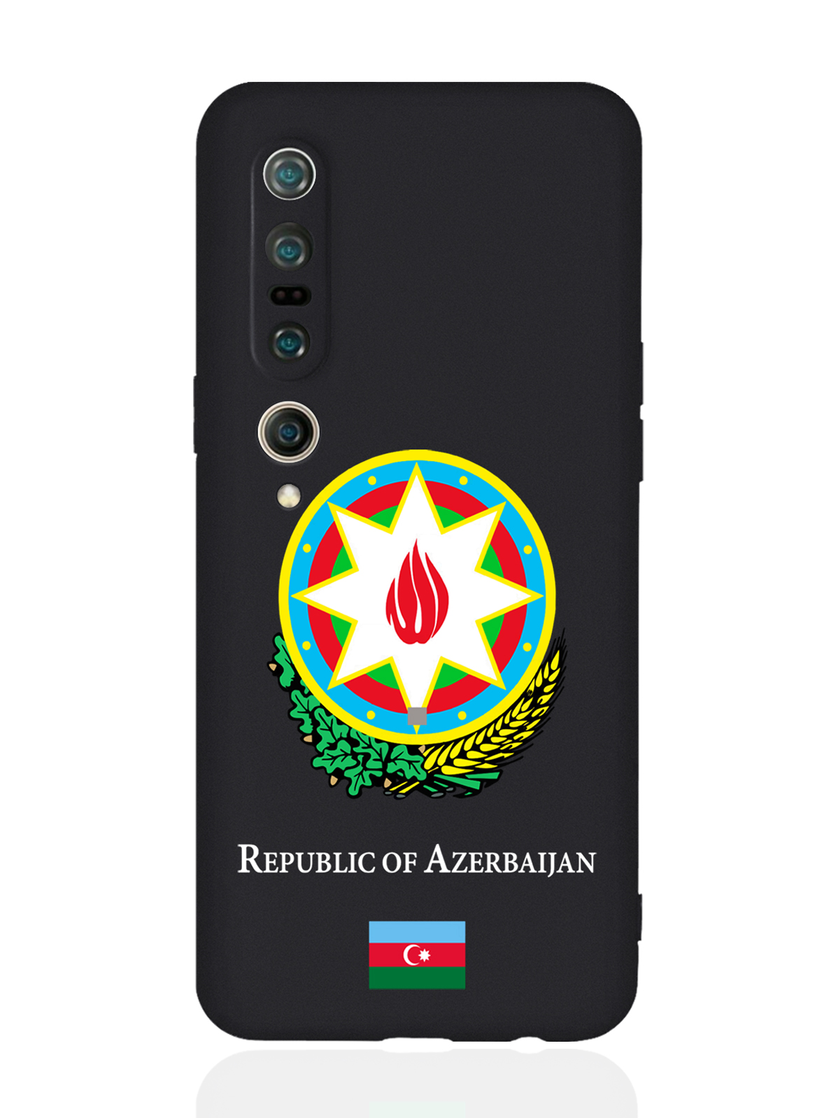 

Чехол SignumCase для Xiaomi Mi 10 Pro Герб Азербайджана черный, Разноцветный