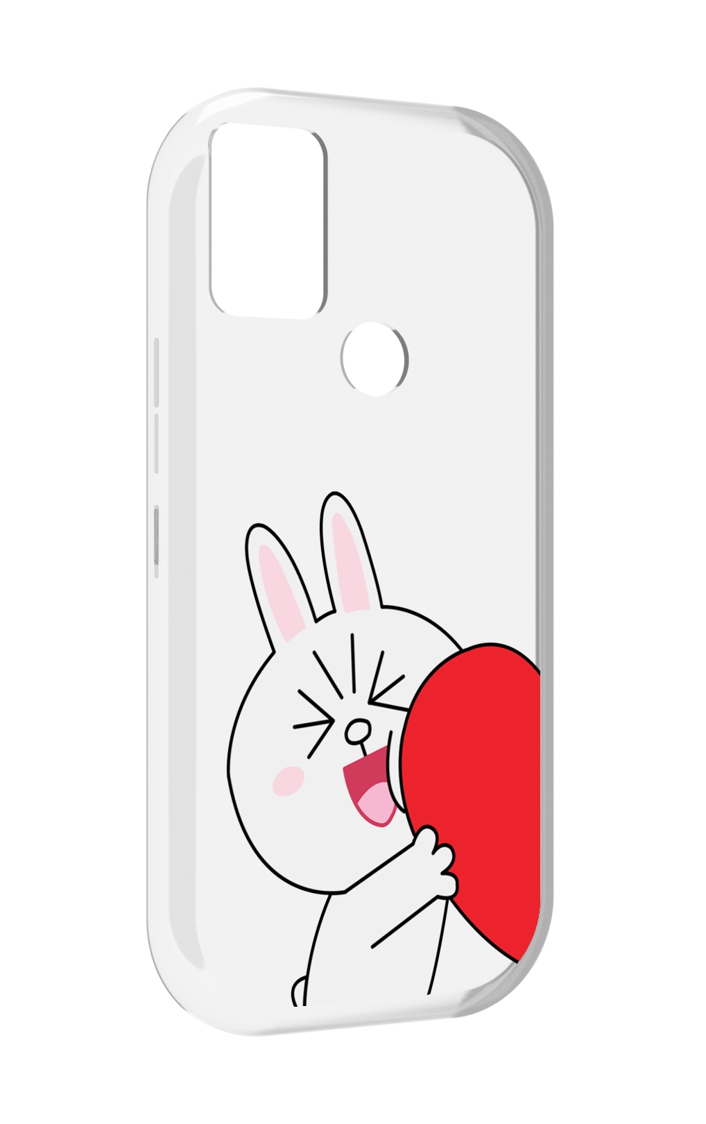 

Чехол MyPads зайчик-с-полуседрцем для UMIDIGI A9, Прозрачный, Tocco