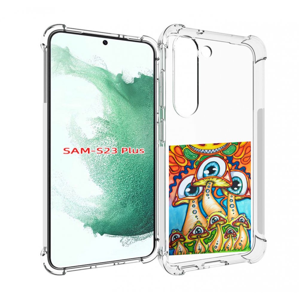 

Чехол MyPads грибы с глазами для Samsung Galaxy S23 Plus +, Прозрачный, Tocco