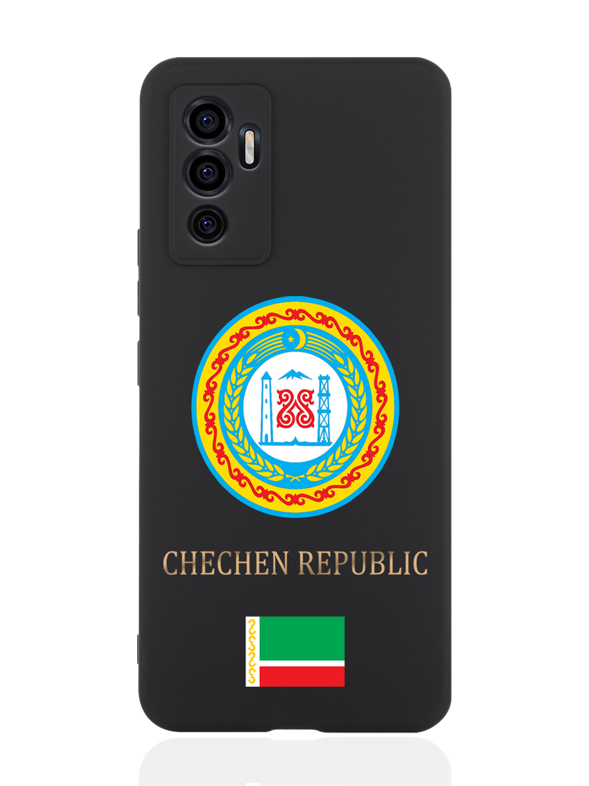 

Чехол SignumCase для Vivo V23e Герб Чечни черный, Разноцветный