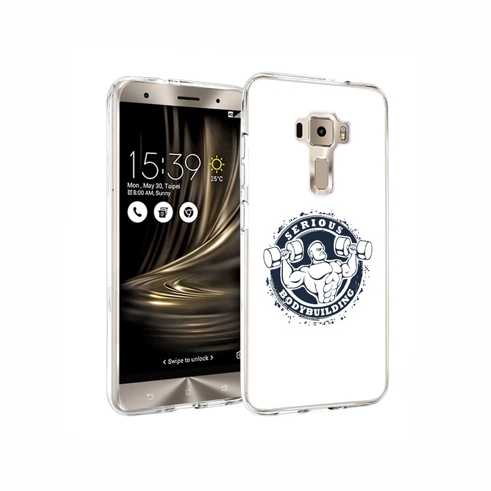 

Чехол MyPads Tocco для Asus ZenFone 3 бодибилдинг воля к победе, Прозрачный, Tocco
