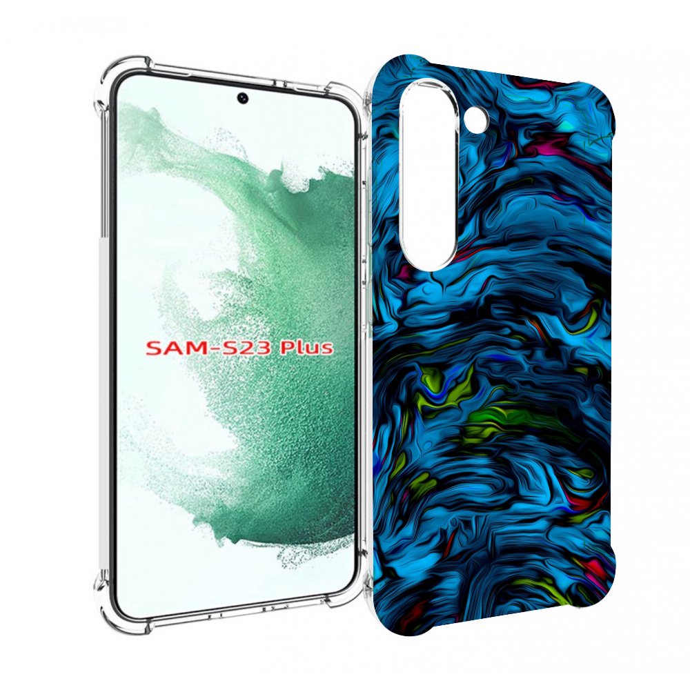 

Чехол MyPads голубая краска в темноте для Samsung Galaxy S23 Plus +, Прозрачный, Tocco