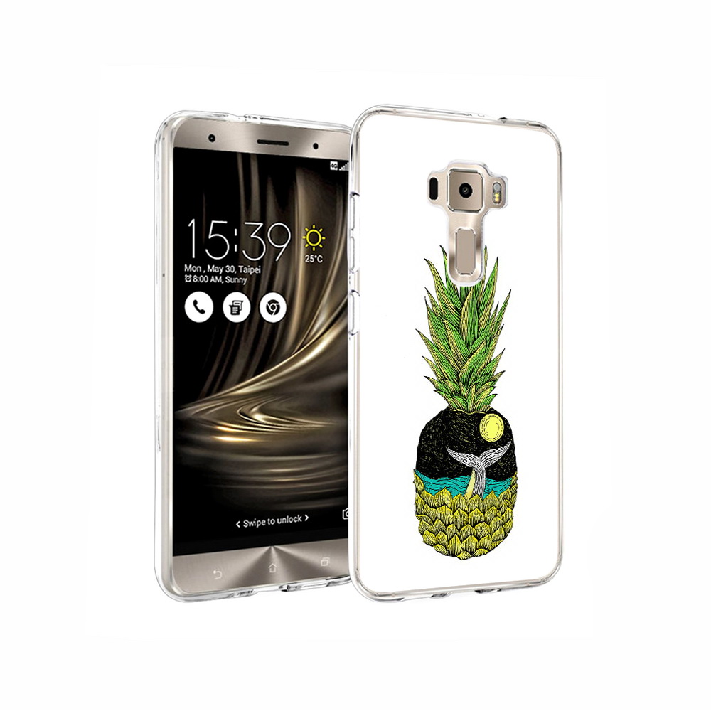 

Чехол MyPads Tocco для Asus ZenFone 3 ананас с китом, Прозрачный, Tocco